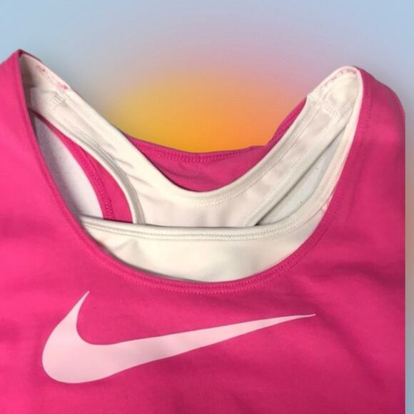 NIKE DRI-FIT Girls XL Pink Training Tank Top - Picture 4 of 5